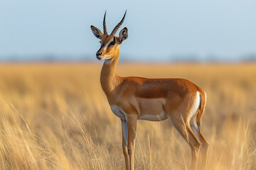 impala antelope in  national park - obrazy, fototapety, plakaty