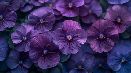   A cluster of purple flowers surrounded by more purple flowers