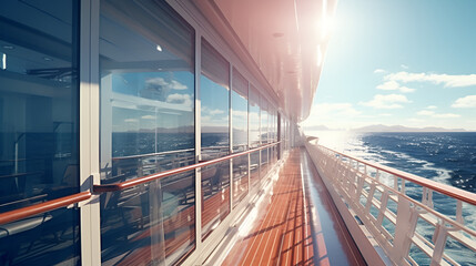 ship in the sea,bridge over the sea,ship deck