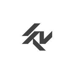 K N V Letter Logo Vector Design