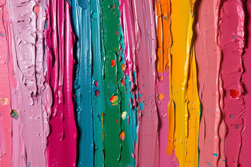 colored striped background painted with oil paints of different colors