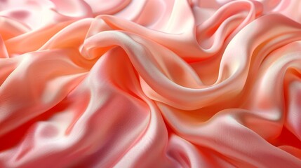   A tight shot of a pink fabric showcases an intricate, wavy pattern at its core Its texture is remarkably soft