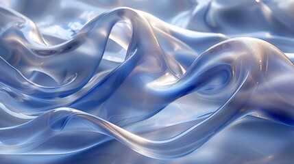   A tight shot of a blue-white background featuring a wavy pattern at its base