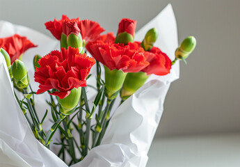 빨간 카네이션 꽃다발 