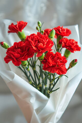 빨간 카네이션 꽃다발