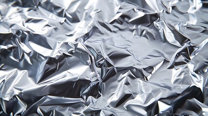 Elegant Crumpled Silver Foil Texture Ideal for Exclusive Product Displays