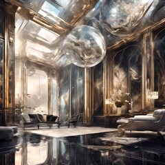 Ethereal Reflections: A Transparent Luxury of Abstract Beauty