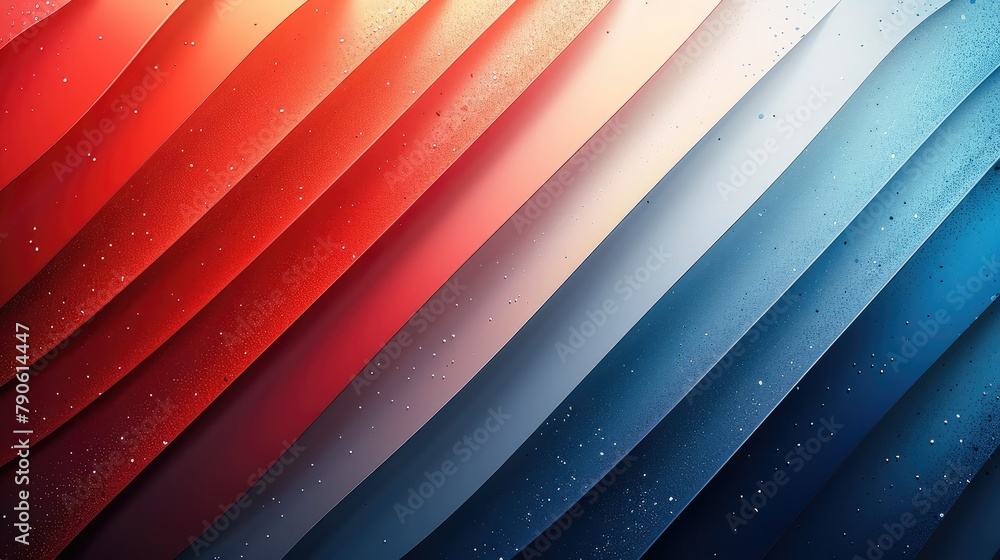 Aufkleber Create a red and white and blue gradient stripes background used for social media. Generative AI.