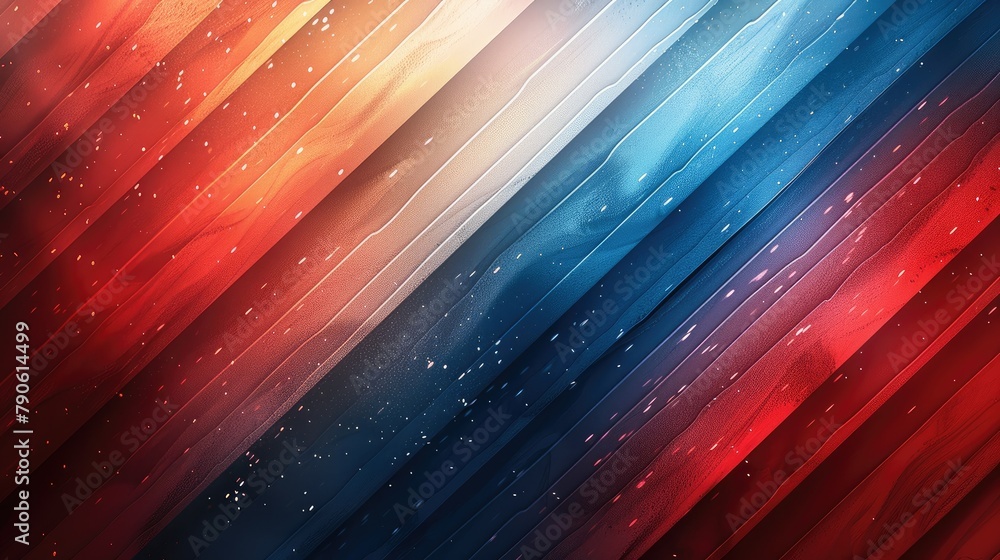 Leinwandbilder create a red and white and blue gradient stripes background used for social media. generative ai.