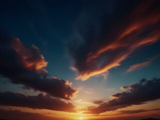 Fototapeta premium abstarct sunset wallpaper and backgroun light golden cloud