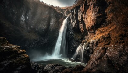Fototapeta na wymiar Nature's Majestic Waterfall