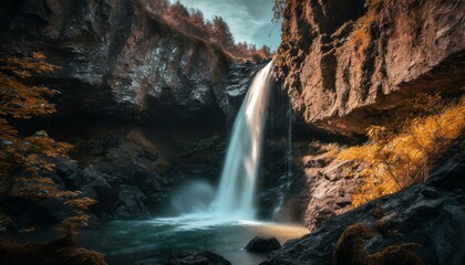Fototapeta na wymiar The Enchanting Waterfall Oasis