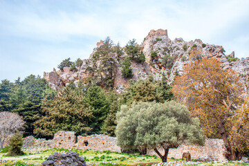 castle ruins of the medieval settlement of Palio Pyli Kos Island South Aegean Region (Südliche...