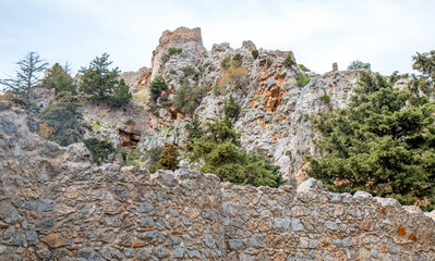 castle ruins of the medieval settlement of Palio Pyli Kos Island South Aegean Region (Südliche...