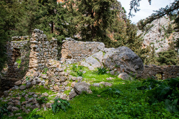 castle ruins of the medieval settlement of Palio Pyli Kos Island South Aegean Region (Südliche...