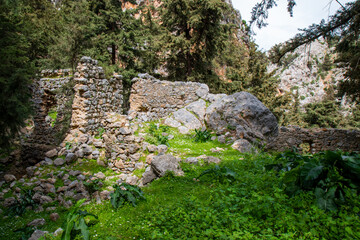 castle ruins of the medieval settlement of Palio Pyli Kos Island South Aegean Region (Südliche...