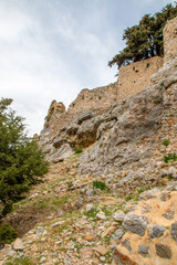 castle ruins of the medieval settlement of Palio Pyli Kos Island South Aegean Region (Südliche...