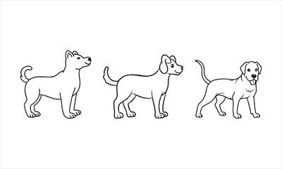 dog outline design for coloring
