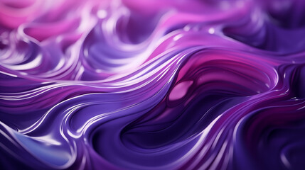 Obraz premium Bright abstract background. Flow of light purple paint with bubbles and lumps. Bright purple liquid, abstract 3D background. AI generative