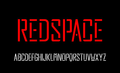 Futuristic Font. Minimal modern urban fonts for logo, brand etc. vector illustration