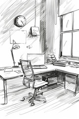 A sketch of an office