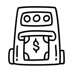 ATM of doodle icon