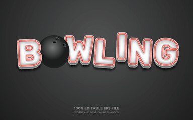 Bowling 3d editable text style effect
