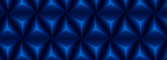 abstract ornamental geometric seamless pattern background design in dark blue color. poster and card, template, business presentation, Modern futuristic graphics design.
