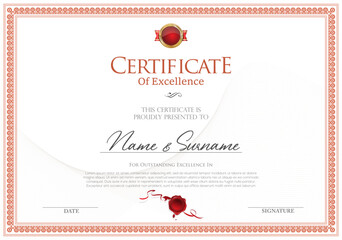 Certificate or diploma template retro design illustration - 790631041