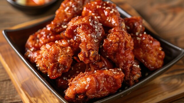 A picture showing Korean style fried chicken