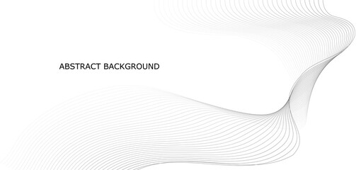 Wave line background with smooth shape. Beautiful wavy line on a white background. Horizontal...