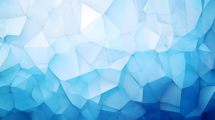 Fototapeta premium Geometric blue ice texture background. Fragments of ice