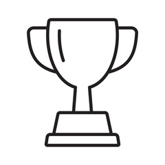 Trophy line icon. Trophy cup, winner cup, victory cup icon. Reward symbol sign for web and mobile.