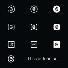Thread icon set in different variations