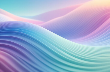 Abstract background - wavy curved lines with gradient and space to copy