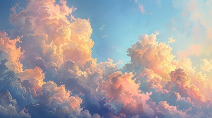 Summer skies with clouds