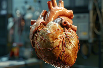 HD capture showcasing the inner workings and anatomy of the human heart. - obrazy, fototapety, plakaty