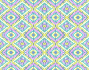 Seamless Ikat ethnic traditional pattern geometric abstract folklore ornament Tribal ethnic illustration background