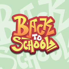back to school lettering text
