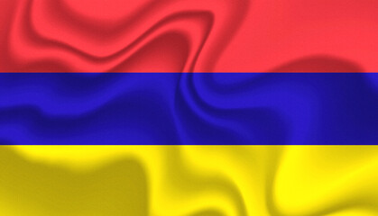 Armenia national flag in the wind illustration image