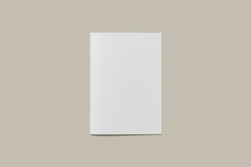 Realistic Brochure Catalog Mockup on white 3D rendering