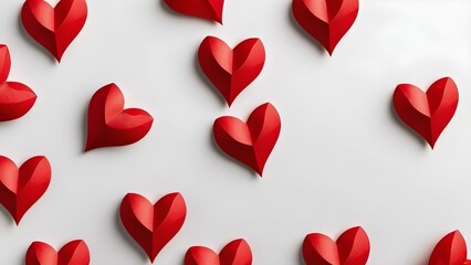 red hearts, valentine's day background, background with hearts
