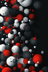 Dynamic Elegance, Abstract Illustration of Floating Spheres