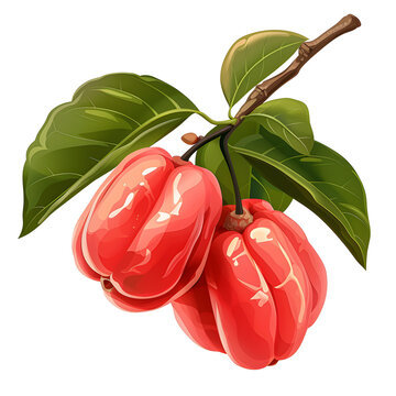 Clipart illustration a ackee on white background. Suitable for crafting and digital design projects.[A-0001]