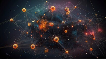 Obraz premium 3D rendering of abstract technology concept background ready for presentation banner or poster