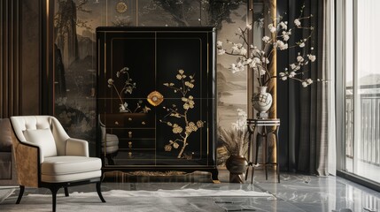 Luxurious and detailed, a vintage cabinet design that brings sophistication to any room