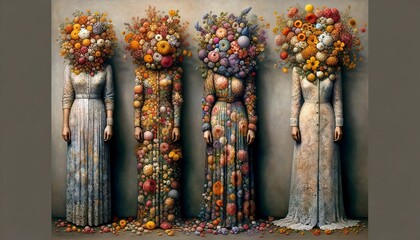 人間と花の融合