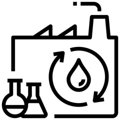 petrochemical outline style icon