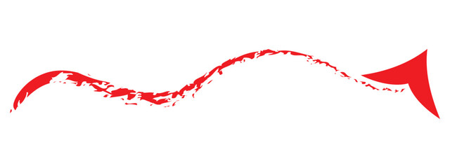 brush painted arrow icon on white background - vector illustration