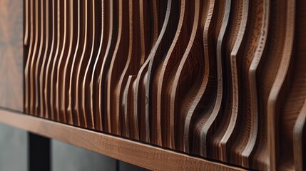 A detail-focused view of a uniquely designed cabinet, perfect for modern interior inspirations